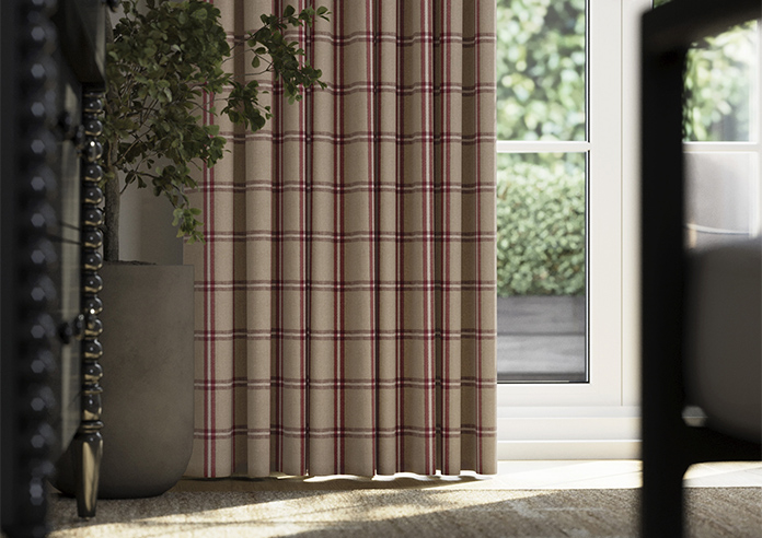 Applecross, Cranberry - Made to Measure Curtains - Image 5